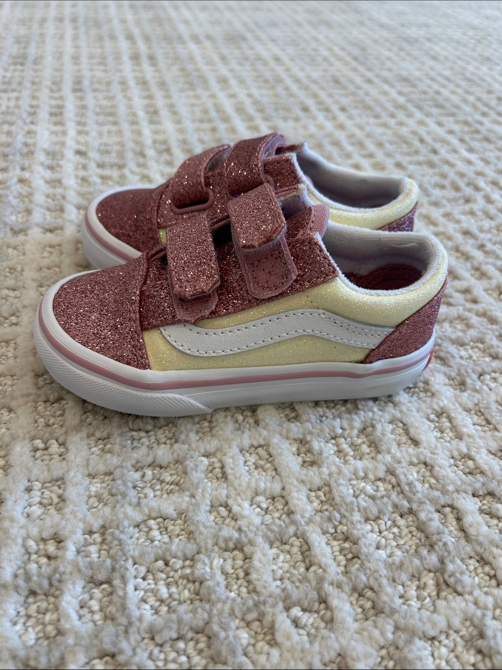 Girls Vans glittery sneakers